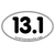 Car Magnet "13.1 Smooth Font" - White w/ Black Imprint