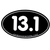 Car Magnet "13.1 Smooth Font" - Black w/ White Imprint