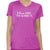 Ladies Heathersoft Tech Short Sleeve V - "I Run Like The Winded" - fuchsia