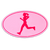 Car Magnet "OMM Girl" - Pink w/ Fuschia Imprint