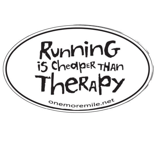 Car Magnet "Running Is Cheaper Than Therapy"