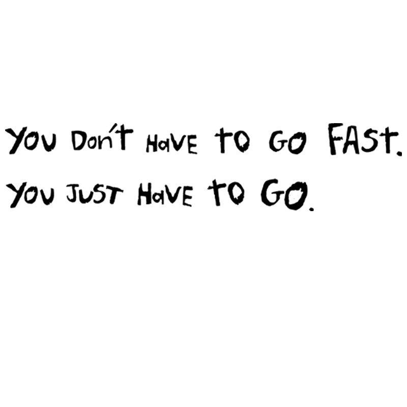You Don't Have To Go Fast; You Just Have To Go