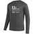 Men's Heathersoft Tech Long Sleeve Crew - "13.1 Miles 'Cause I Am Only Half Crazy"