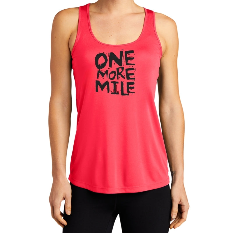 Women's Sports Tech Racerback Tank - "One More Mile"
