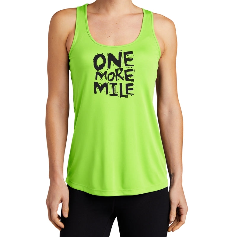 Women's Sports Tech Racerback Tank - "One More Mile"
