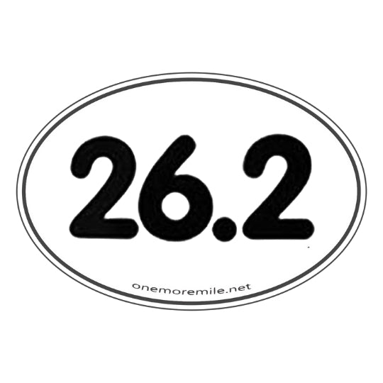 Small Oval Sticker "26.2"