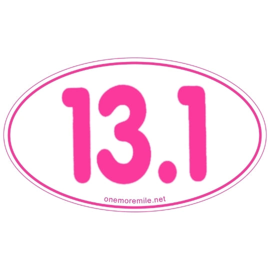 Car Magnet "13.1 Smooth Font" - Fuchsia Pink Imprint