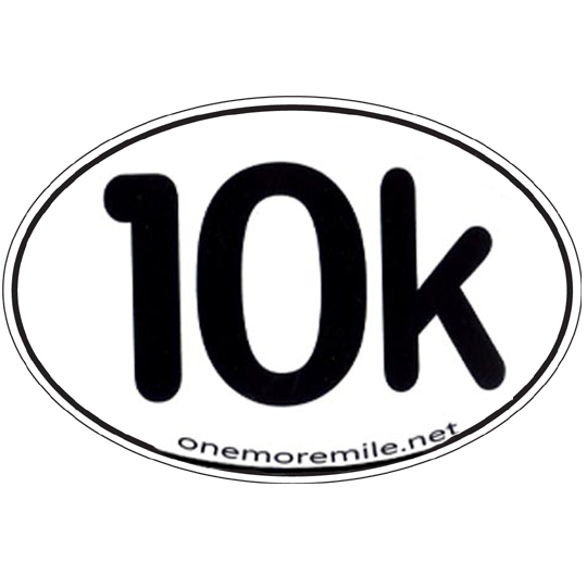 Large Oval Sticker "10K"