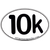 Large Oval Sticker "10K"