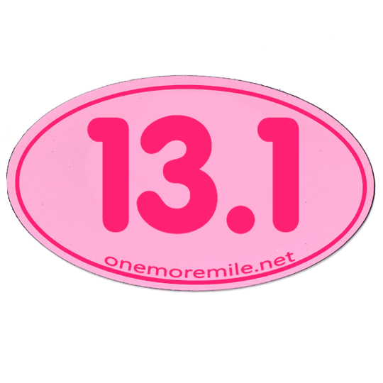 Car Magnet "13.1 Smooth Font" - Pink w/ Fuschia Imprint