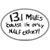 Large Oval Stickers "13.1 Miles 'Cause I'm Only Half Crazy"