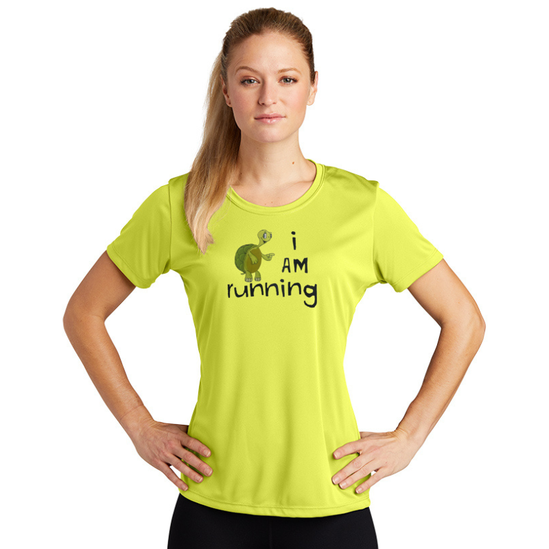 Women's Competitor Short Sleeve - "I Am Running"