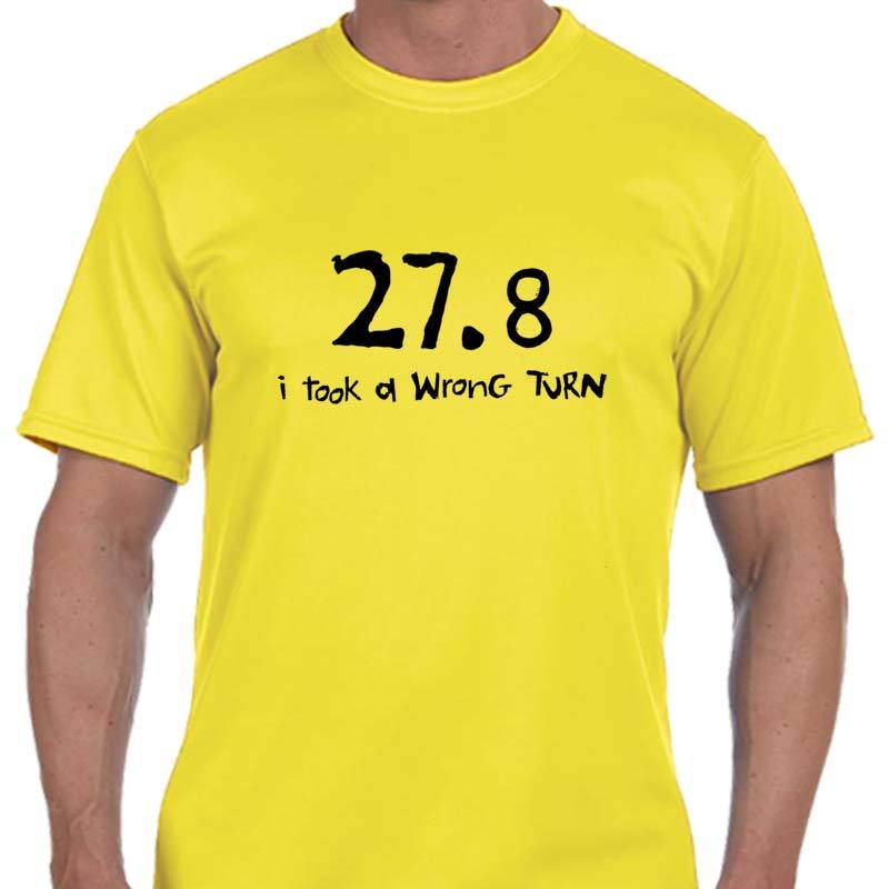 Men's Sports Tech Short Sleeve Crew - "27.8  I Took A Wrong Turn"