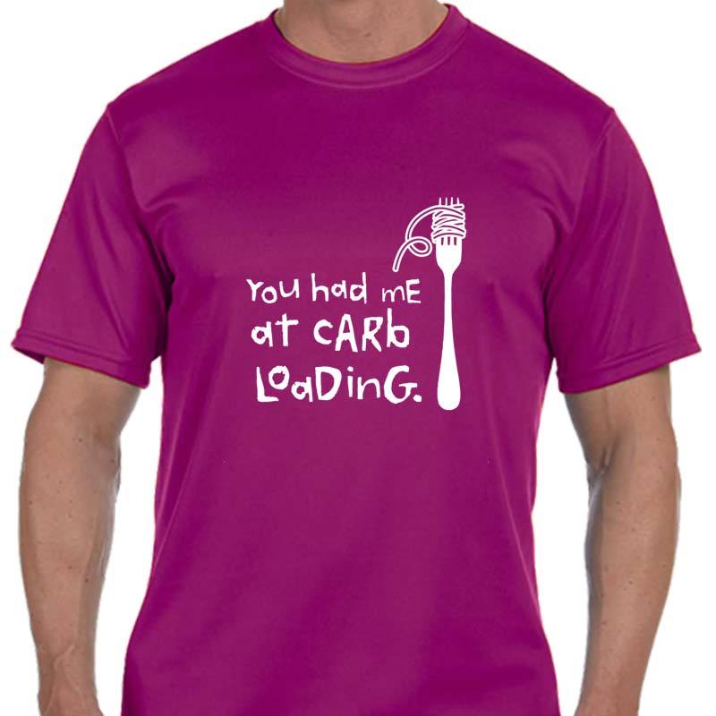 Men's Sports Tech Short Sleeve Crew - "You Had Me At Carb Loading"