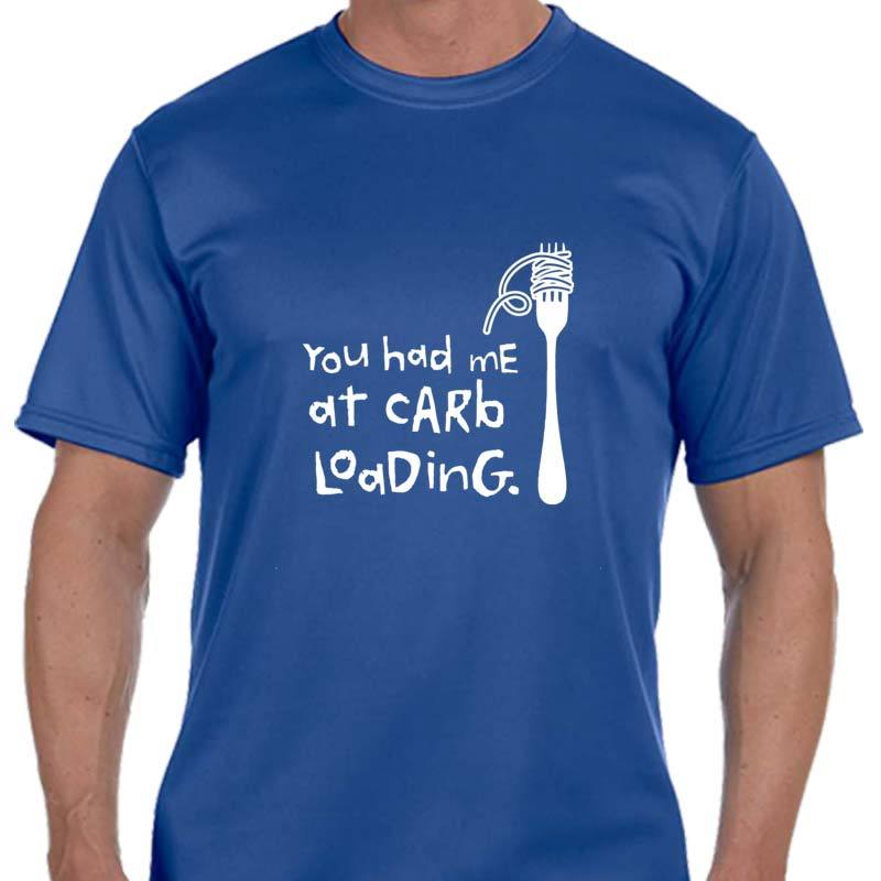 Men's Sports Tech Short Sleeve Crew - "You Had Me At Carb Loading"