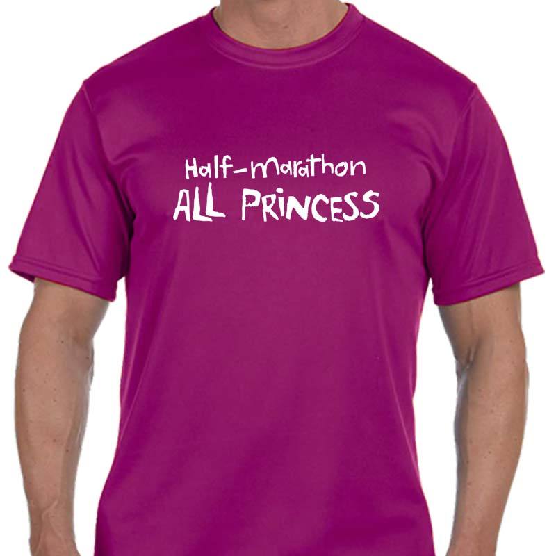 Men's Sports Tech Short Sleeve Crew - "13.1 Half Marathon, All Princess"