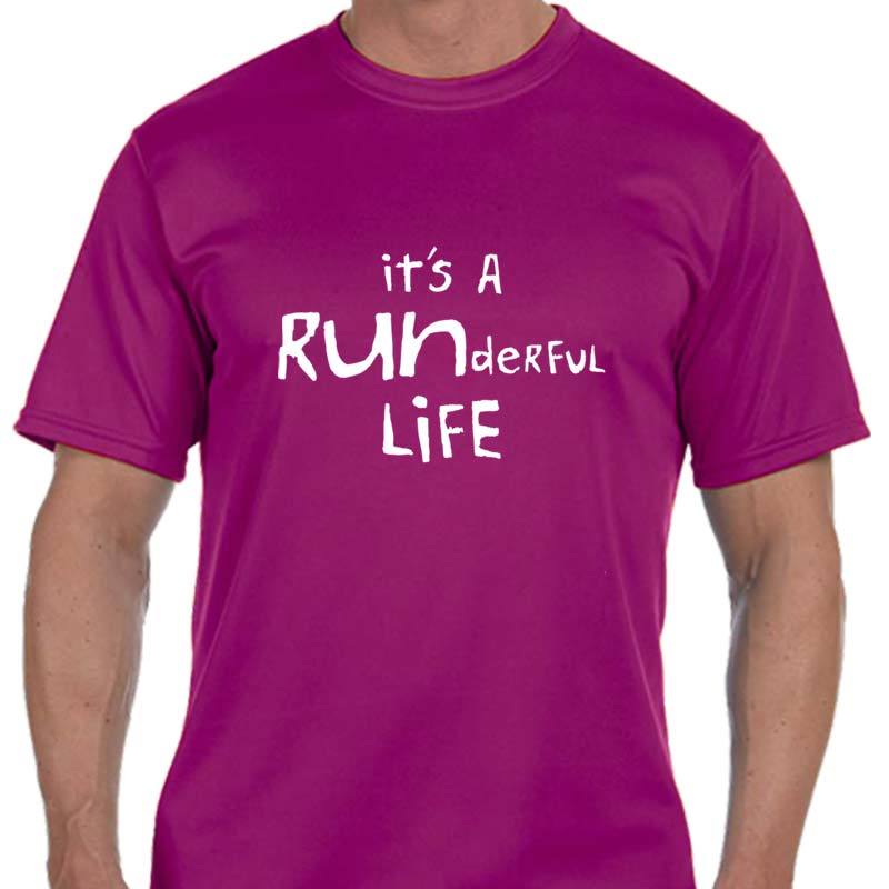Men's Sports Tech Short Sleeve Crew - "It's A Runderful Life"