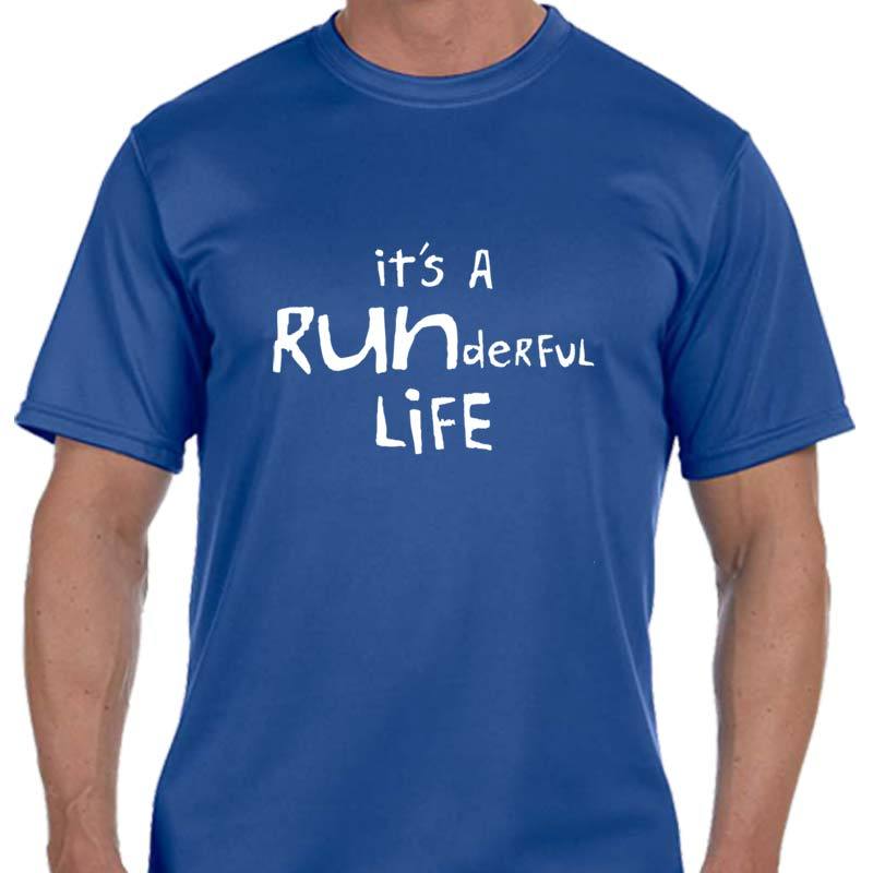 Men's Sports Tech Short Sleeve Crew - "It's A Runderful Life"