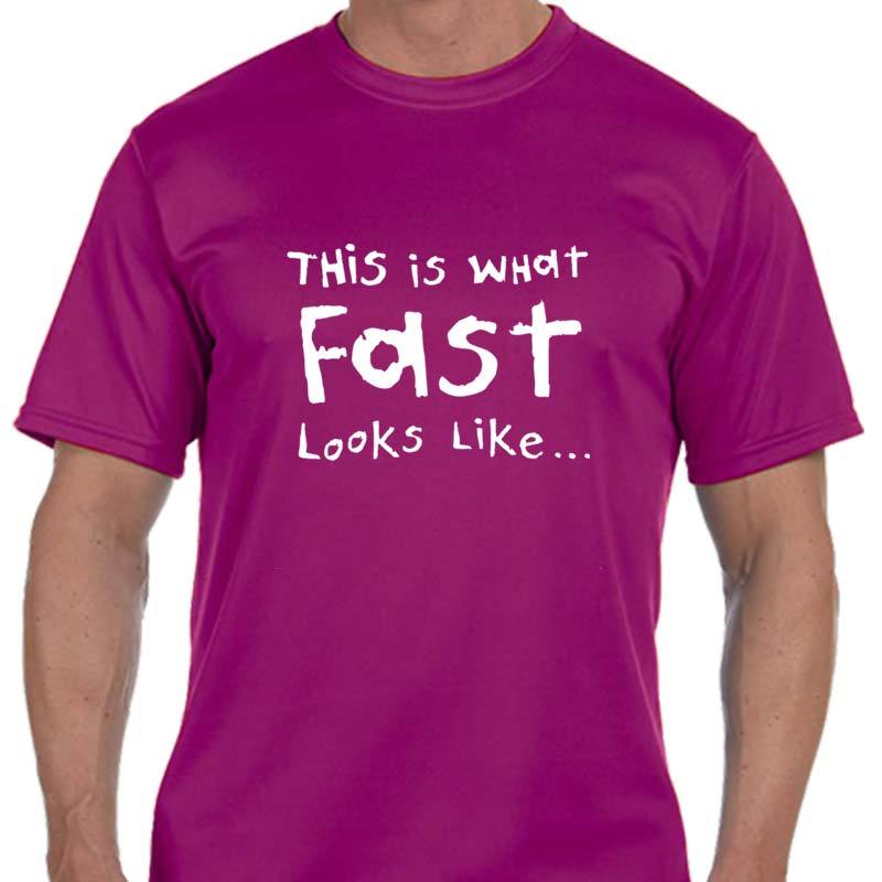 Men's Sports Tech Short Sleeve Crew - "This Is What Fast Looks Like ... In Slow Motion"
