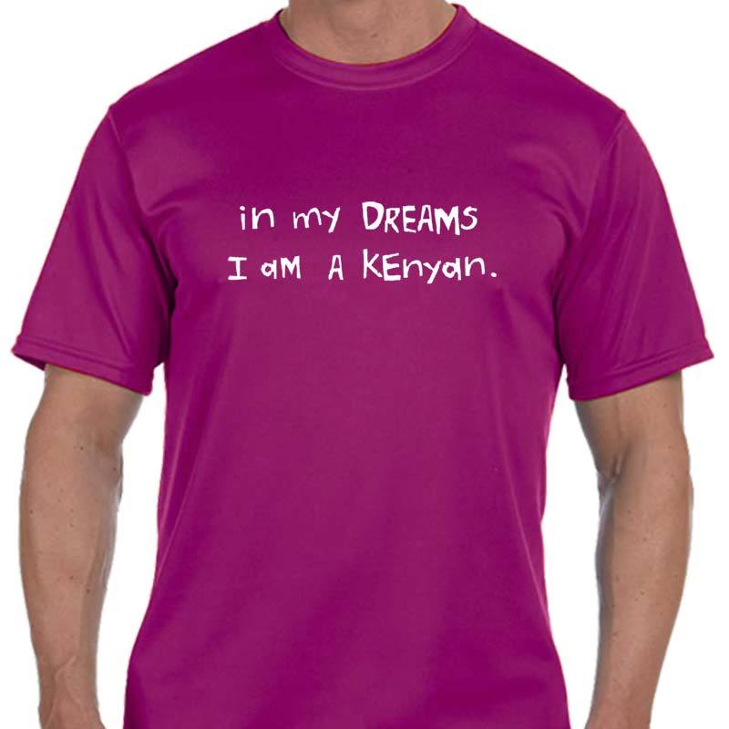 Men's Sports Tech Short Sleeve Crew - "In My Dreams I Am A Kenyan"