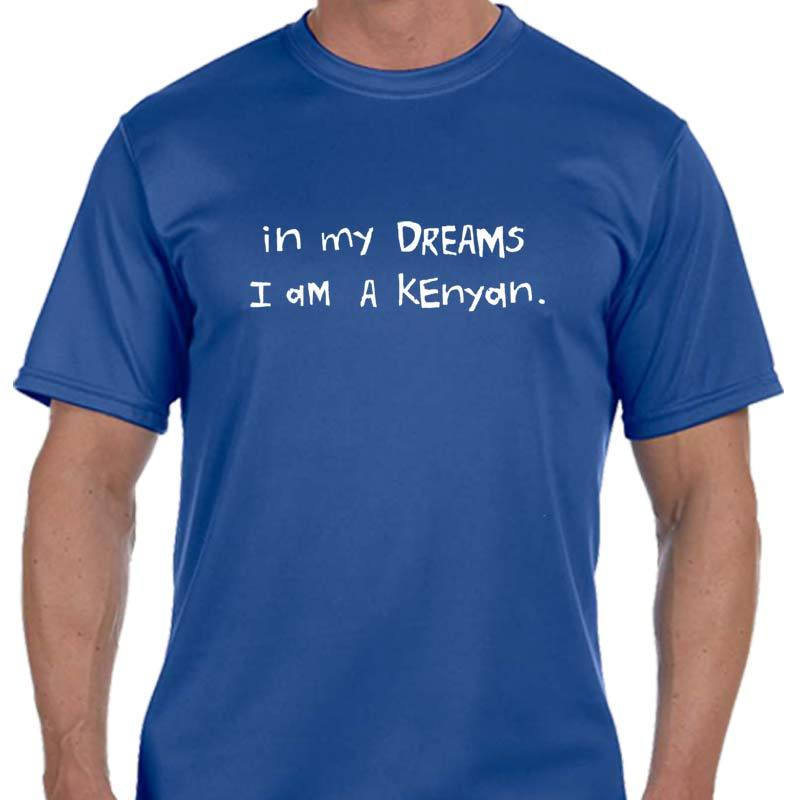Men's Sports Tech Short Sleeve Crew - "In My Dreams I Am A Kenyan"