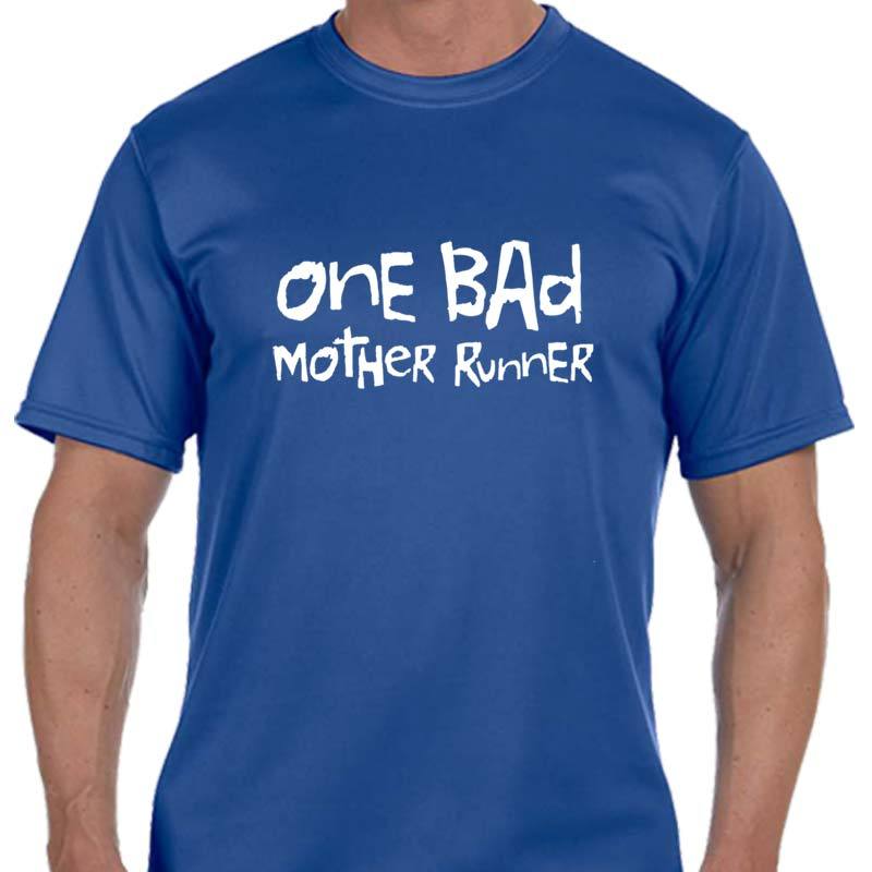 Men's Sports Tech Short Sleeve Crew - "One Bad Mother Runner"