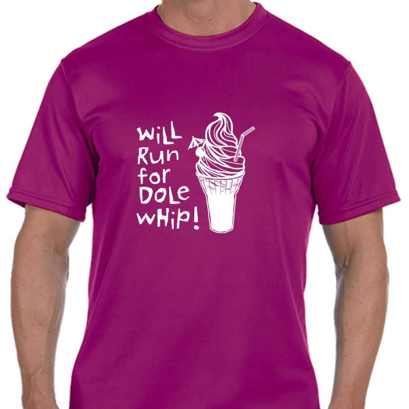 Men's Sports Tech Short Sleeve Crew - "Will Run For Dole Whip"