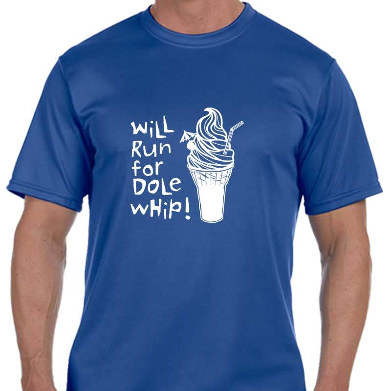 Men's Sports Tech Short Sleeve Crew - "Will Run For Dole Whip"