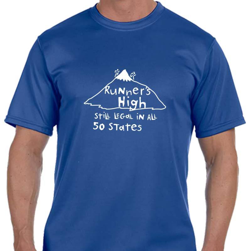 Men's Sports Tech Short Sleeve Crew - "Runner's High"