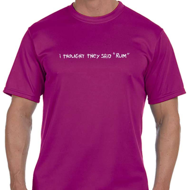 Men's Sports Tech Short Sleeve Crew - "I Thought They Said 'RUM'"