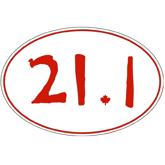 Large Oval Stickers "21.1"