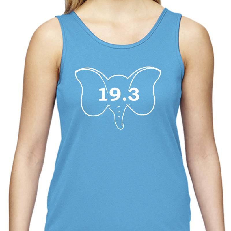 Ladies Sports Tech Tank Crew - "19.3  What A Dumbo!"