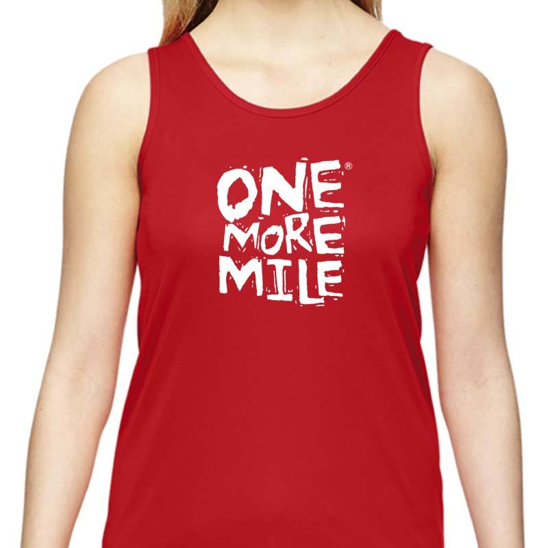 Ladies Sports Tech Tank Crew - "One More Mile"