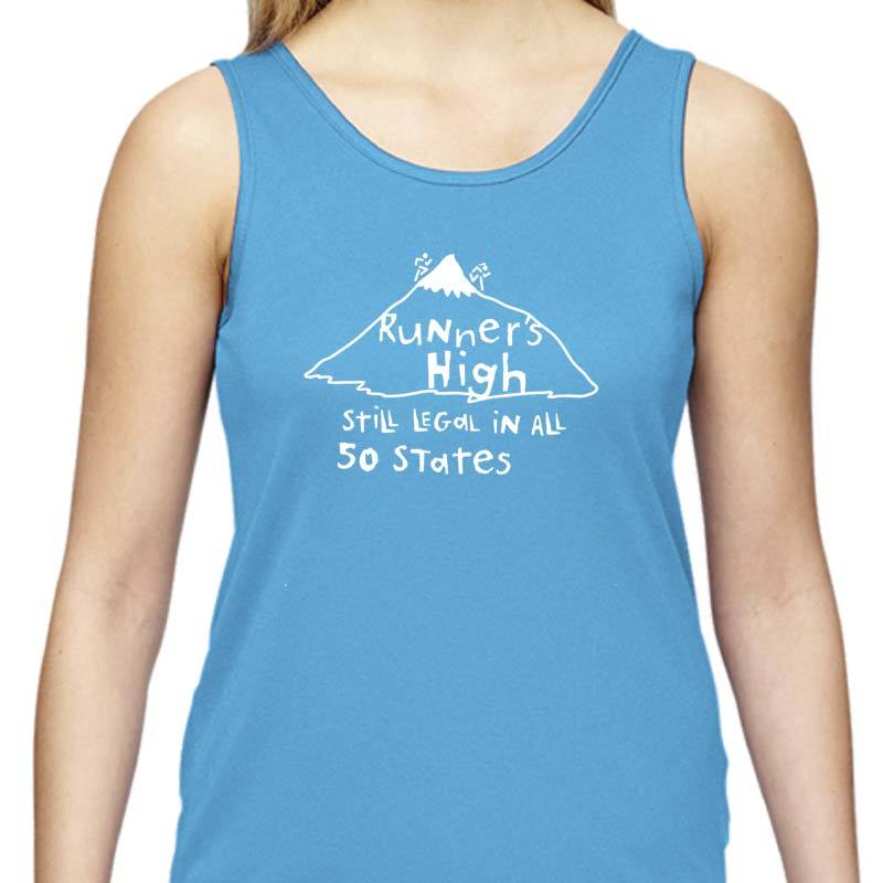 Ladies Sports Tech Tank Crew - "Runner's High"
