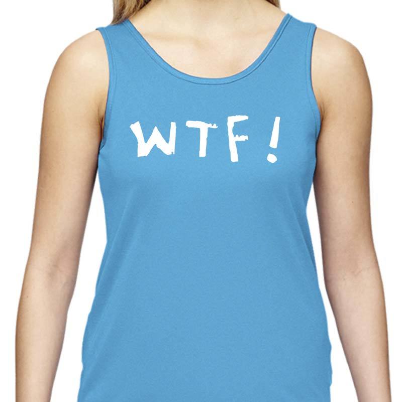 Ladies Sports Tech Tank Crew - "WTF (Where's The Finish?)"