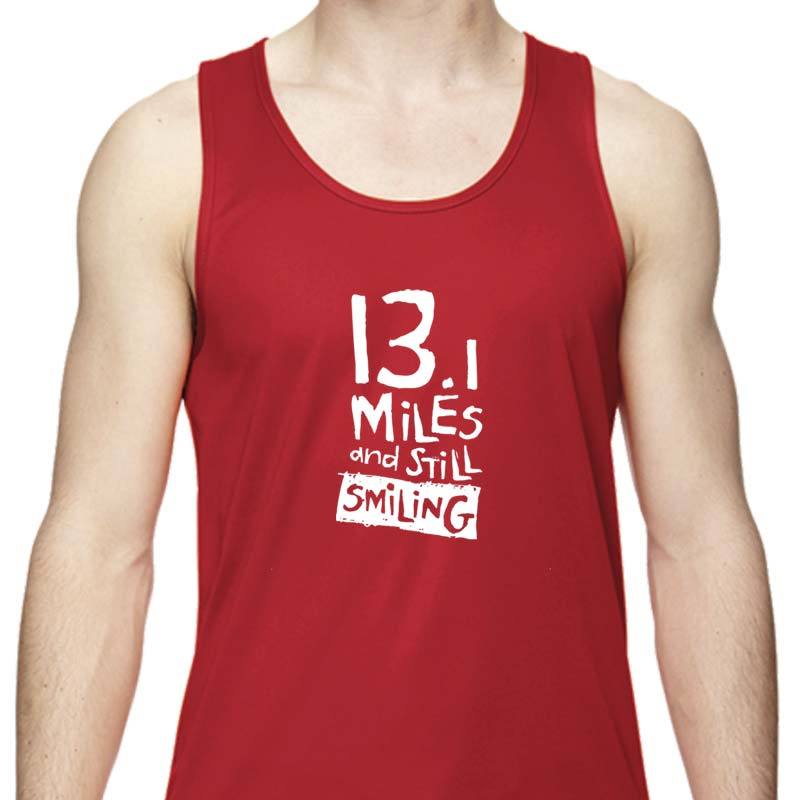 Men's Sports Tech Tank - "13.1 Miles And Still Smiling"