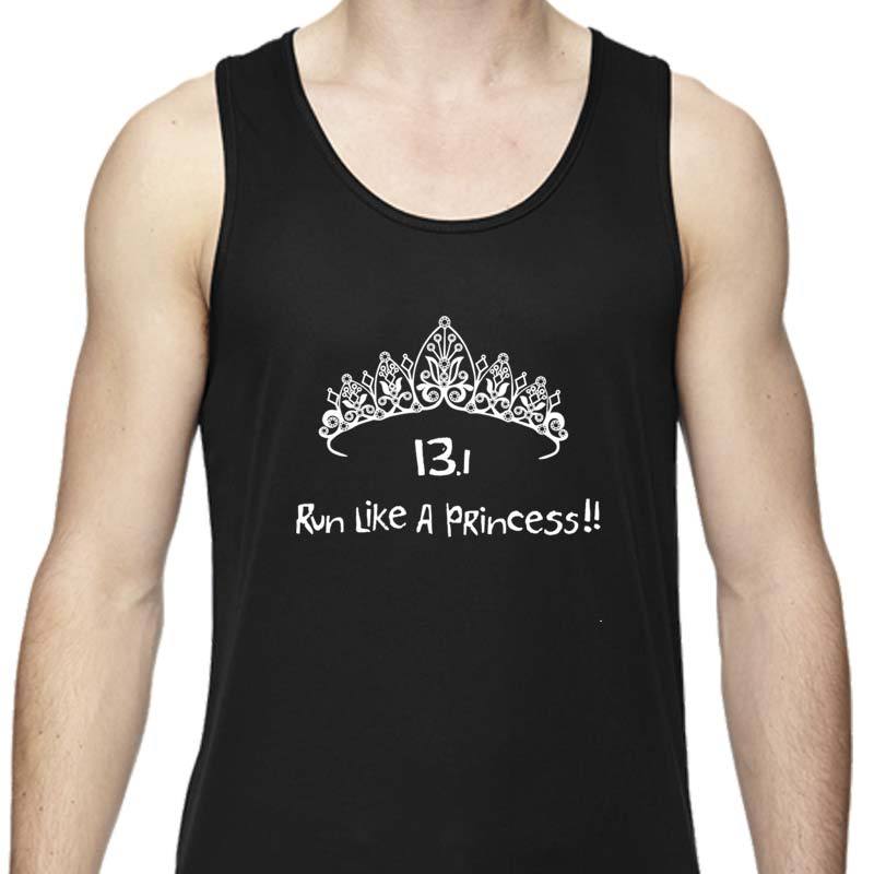 Men's Sports Tech Tank - "13.1 Run Like A Princess"