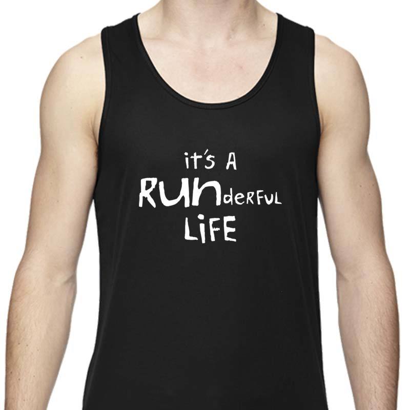 Men's Sports Tech Tank - "It's A Runderful Life"