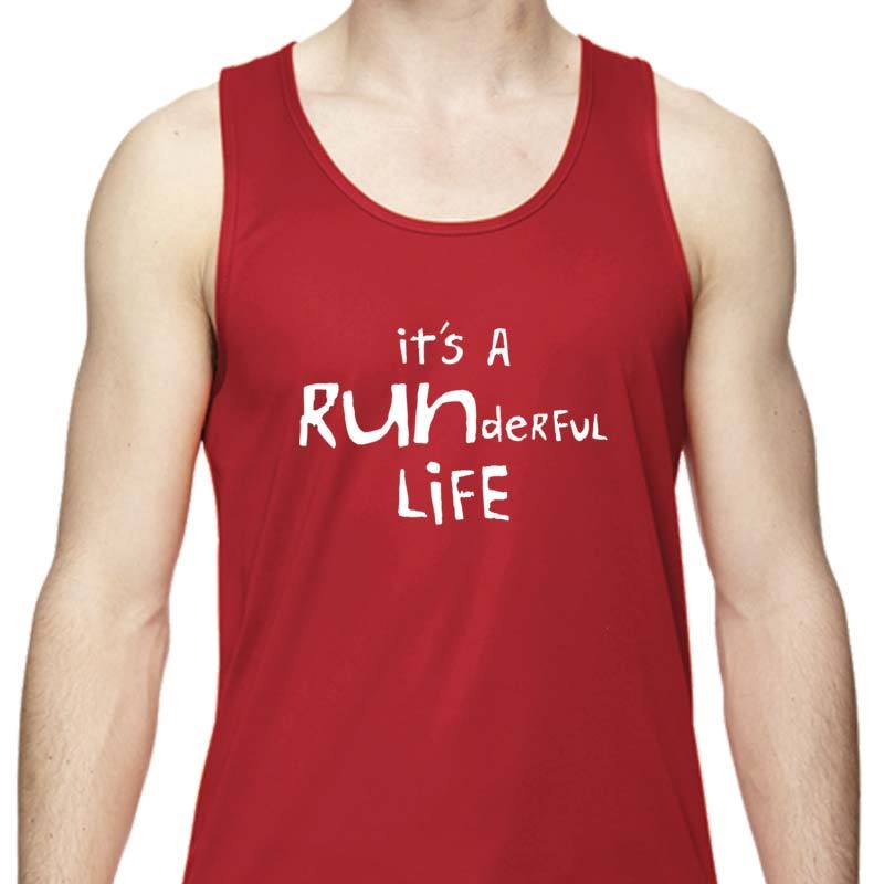 Men's Sports Tech Tank - "It's A Runderful Life"