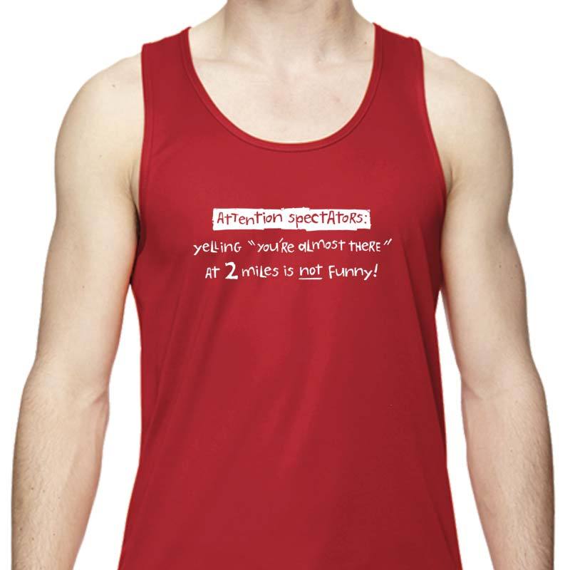 Men's Sports Tech Tank - "Attention Spectators"