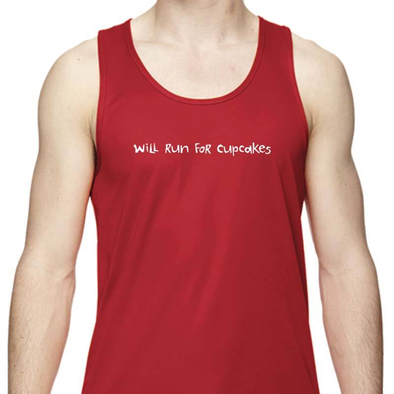 Men's Sports Tech Tank - "Will Run For Cupcakes"