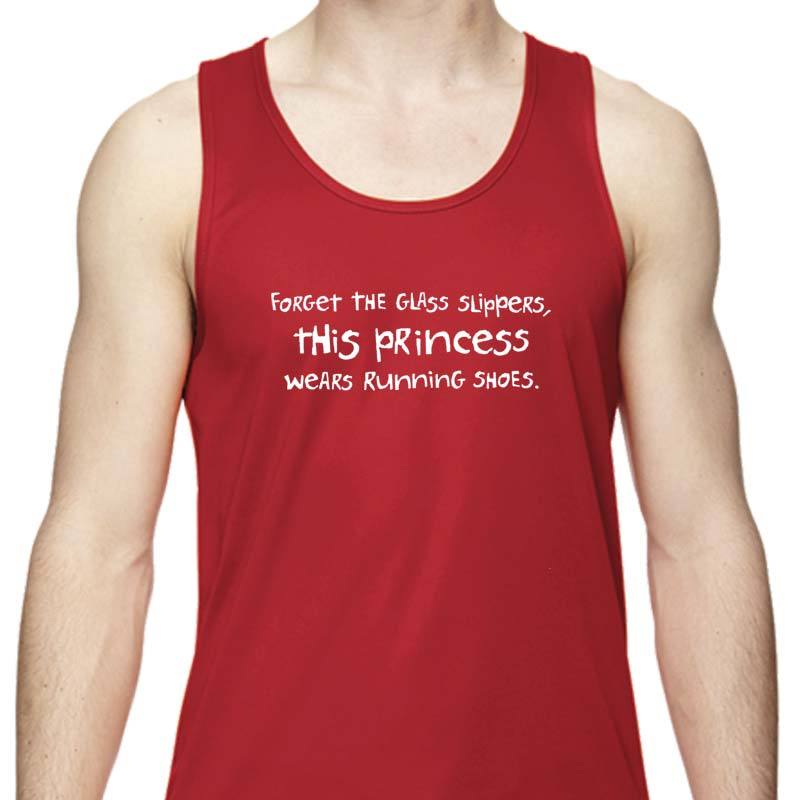 Men's Sports Tech Tank - "Forget The Glass Slippers.  This Princess Wears Running Shoes"