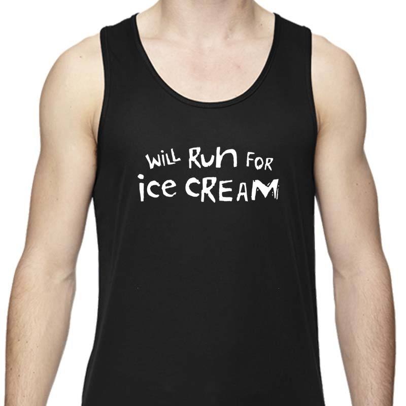 Men's Sports Tech Tank - "Will Run For Ice Cream"