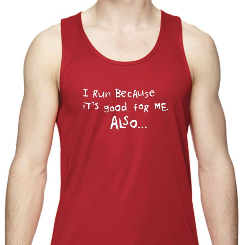 Men's Sports Tech Tank - "Eat And  Drink  A  Lot"