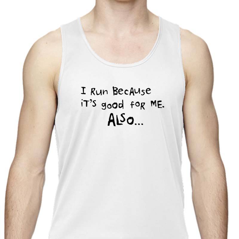Men's Sports Tech Tank - "Eat And  Drink  A  Lot"