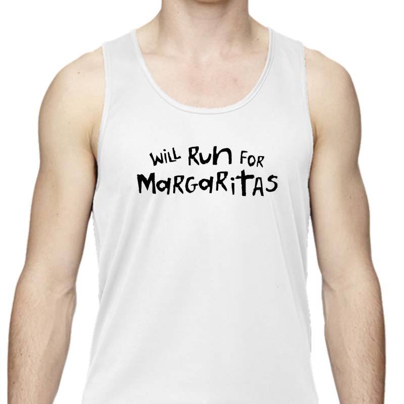Men's Sports Tech Tank - "Will Run For Margaritas"
