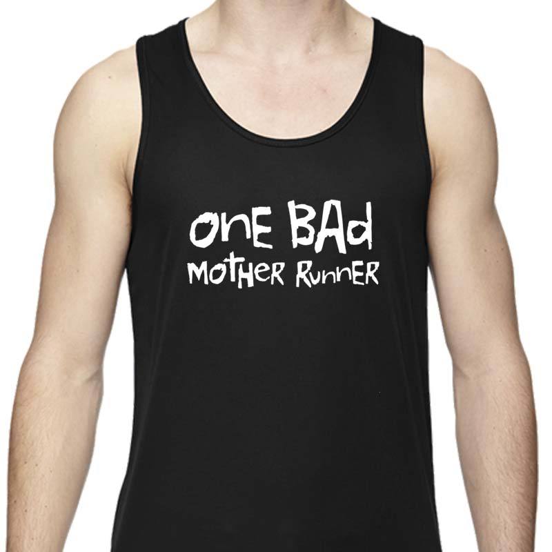 Men's Sports Tech Tank - "One Bad Mother Runner"