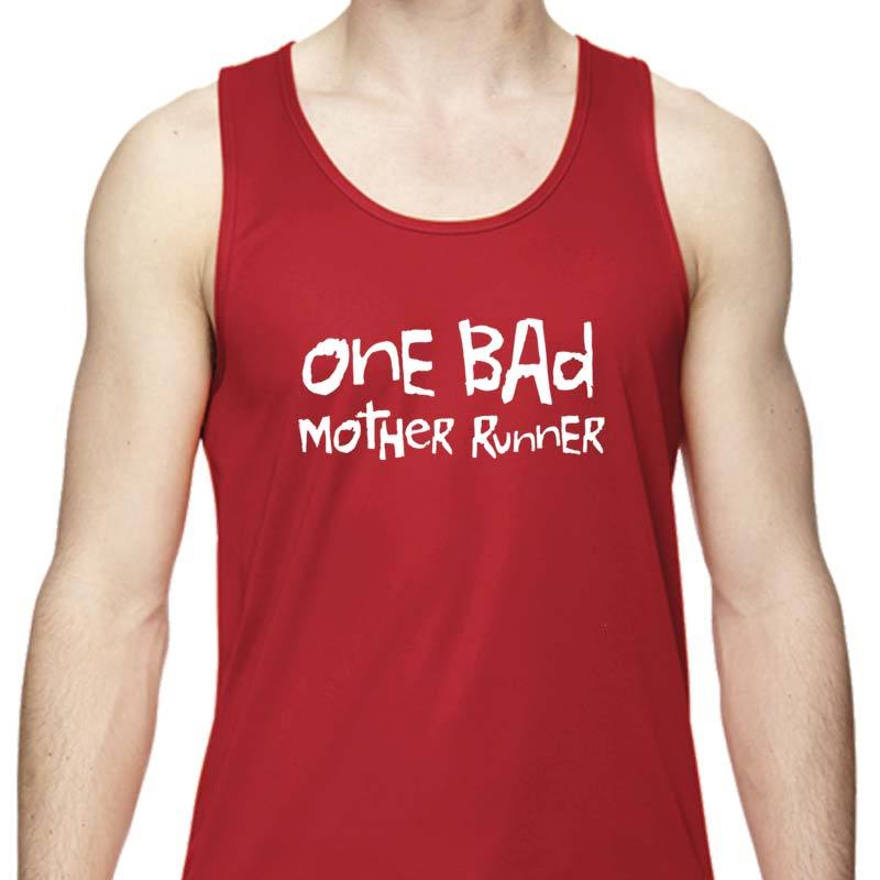 Men's Sports Tech Tank - "One Bad Mother Runner"
