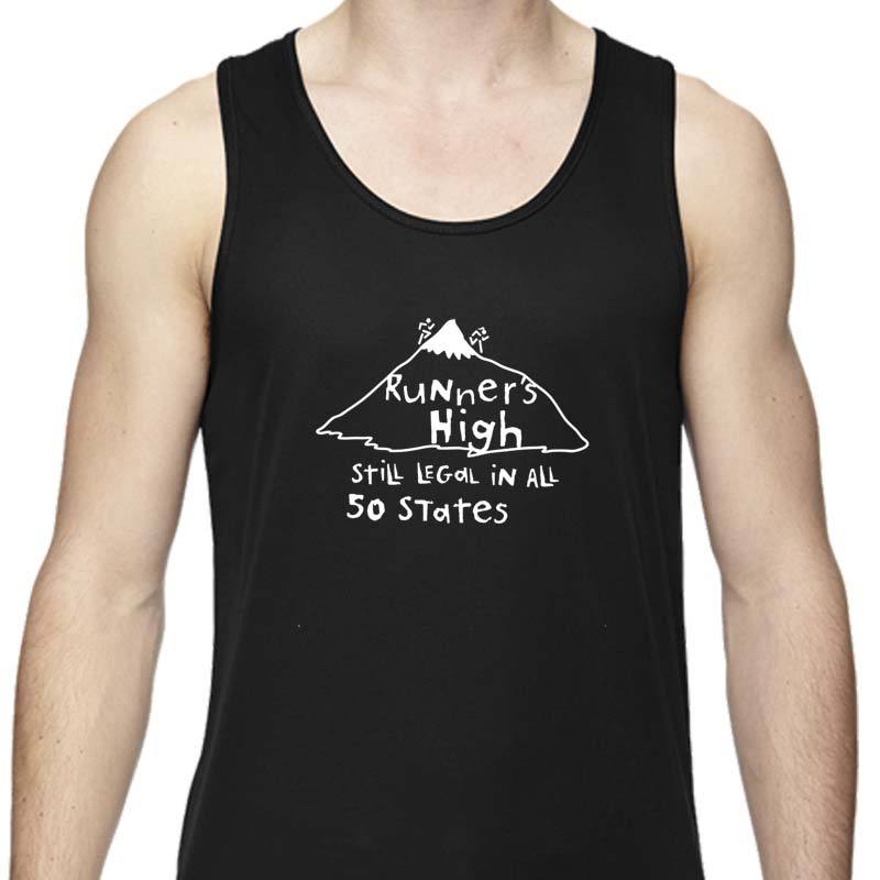 Men's Sports Tech Tank - "Runner's High"