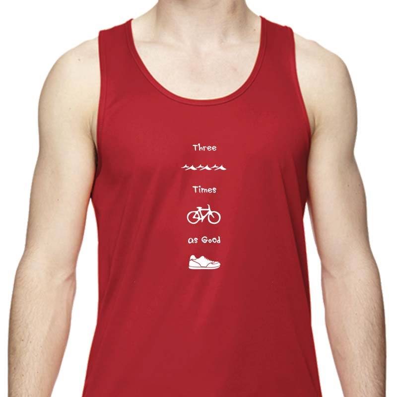 Men's Sports Tech Tank - "Three Times As Good"